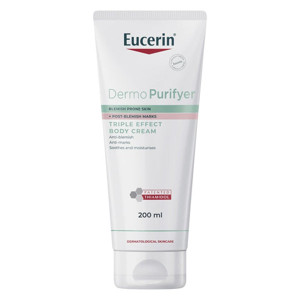Eucerin Dermopurifyer Triple Effect Body Cream for Post-Acne Marks, 200ml