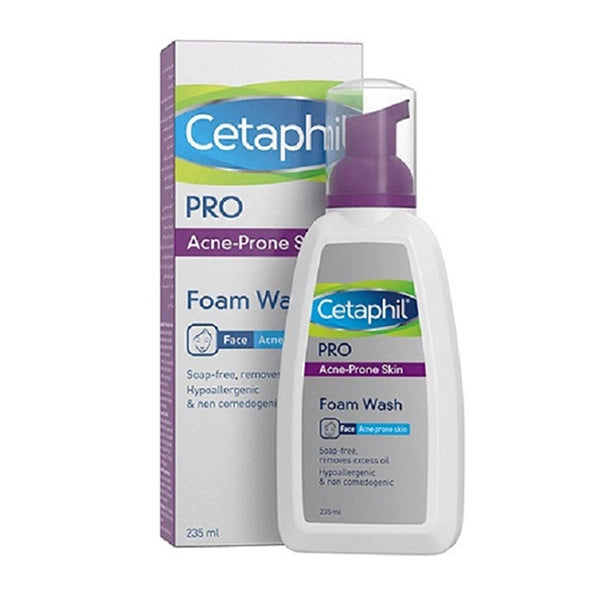Cetaphil Pro Hypoallergenic Facial Foam Wash for Acne-Prone Skin, 235ml