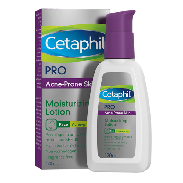 Cetaphil Pro Moisturizing Face Lotion for Acne-Prone Skin SPF30, 120ml