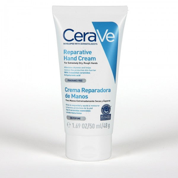 CeraVe Reparative Cream with Essential Ceramides & Hyaluronic Acid for Extremely Dry & Rough Hands, 50ml