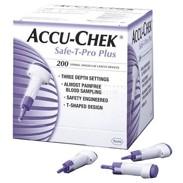 Accu-Chek Safe-T-Pro Plus Sterile Lancing Device, 200 Pieces