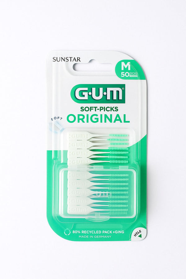 GUM Original Medium Soft-Picks with Fluoride, 50 Pieces