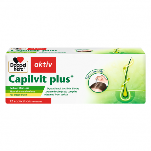 Doppel Herz Aktiv Capilvit Plus Hair Ampoules 12×6 ml