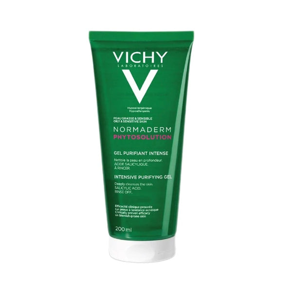 Vichy Normaderm Phytosolution Intensive Purifying Facial Cleansing Gel for Oily, Sensitive & Blemish-Prone Skin, 200ml