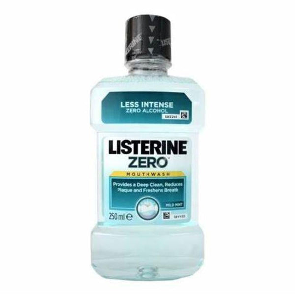 Listerine Zero Mouthwash Milder Taste Mint Flavor, 250ml
