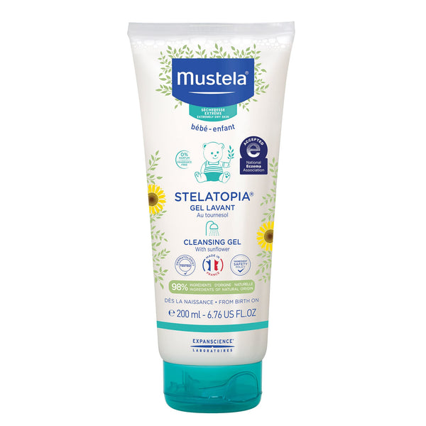 Mustela Stelatopia Baby Cleansing Gel with Sunflower for Extremely Dry Skin, 200ml