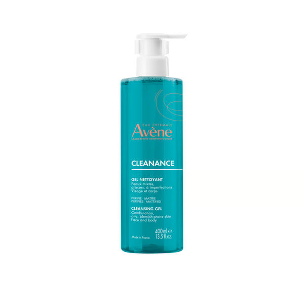 Avène Eau Thermale Cleanance Cleansing Gel for Oily & Blemish Prone Skin, 400ml