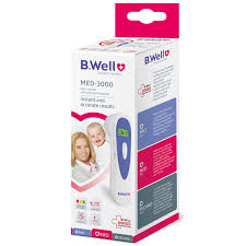 B.Well Blue & White Infrared Thermometer MED-3000, 1 Piece