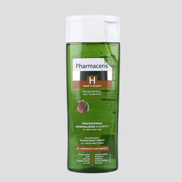 Pharmaceris Normalizing Shampoo with Burdock Extract, Biotin, Vitamin B3, Piroctone Oiamine & Zinc Salts for Seborrhoeic Scalp & Oily Hair, 250ml