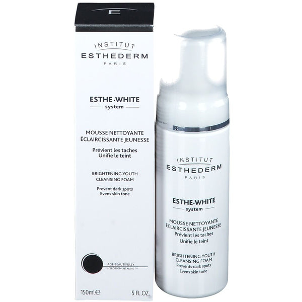 Esthederm Esthe-White Brightening Youth Cleansing Foam for Dark Spots & Uneven Skin Tone, 150ml