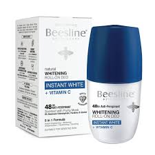 Beesline Apitherapy Instant White with Vitamin C Whitening Aluminum Free Roll-On Deodorant, 50ml