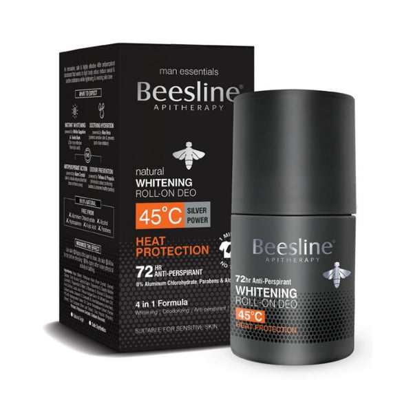 Beesline Heat Protection 4in1 72H Antiperspirant & Whitening Roll-On Deodorant for Men, 50ml