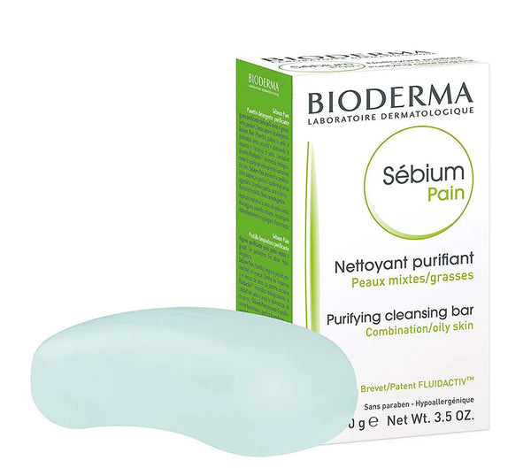 Bioderma Sebium Hypoallergenic Purifying & Cleansing Soap Bar, 100g
