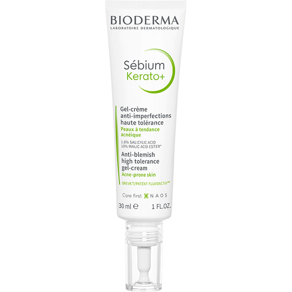 Bioderma Sebium Kerato Plus Anti-Blemish Facial Gel Cream with Salicylic Acid & Malic Acid for Acne-Prone Skin, 30ml