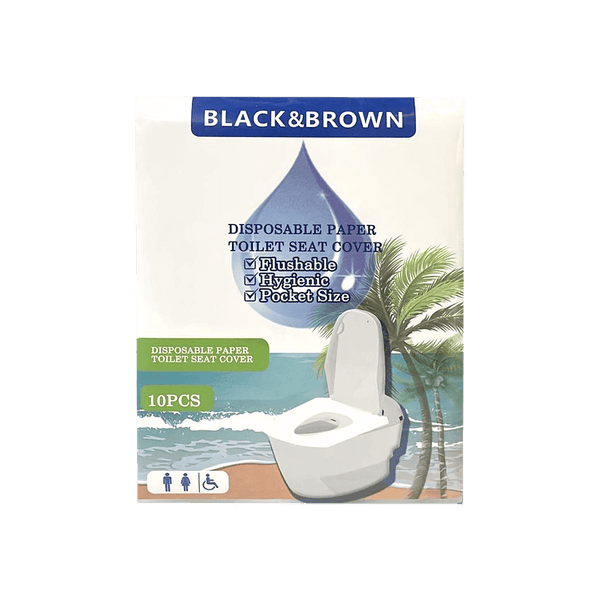 Black & Brown Disposable Toilet Seat Cover 10 Pcs
