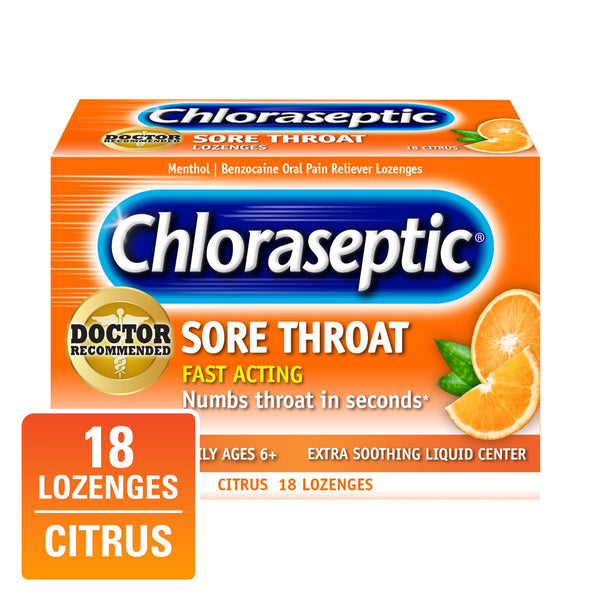 Chloraseptic Citrus Flavor 18 Lozenges