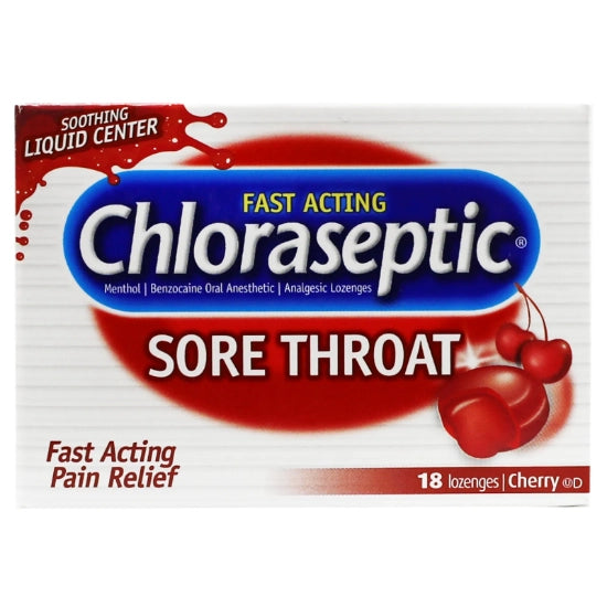 Chloraseptic Fast Acting Cherry 18 Lozenges