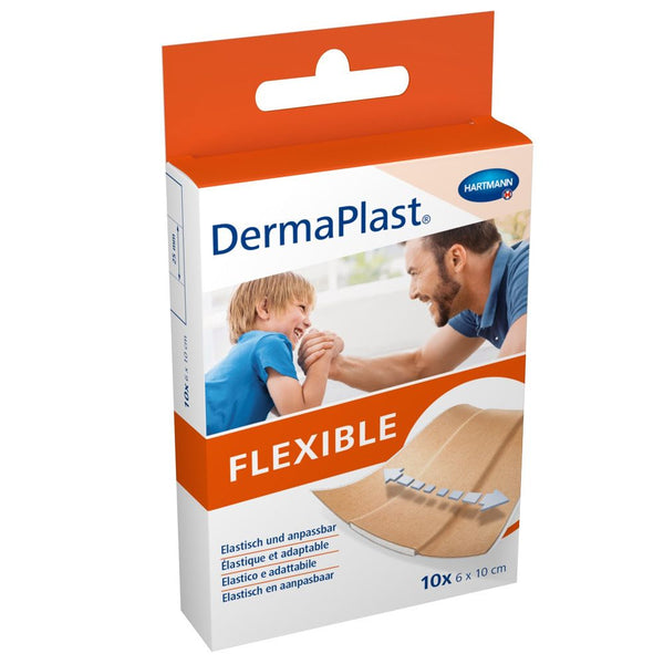 Hartmann Dermaplast Flexible Elastic Plasters (6x10cm), 10 Pieces