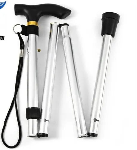 Foldable Silver Aluminium stick