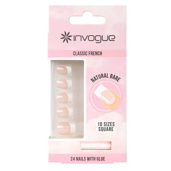 Invogue Classic frensh Natural White Tip nails