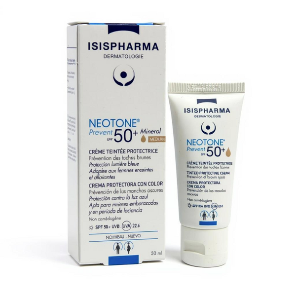 Isispharma Neotone Tinted Facial Sunscreen with Minerals SPF50+ Medium, 30ml