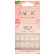Nail HQ Square Frensh 24 Nails