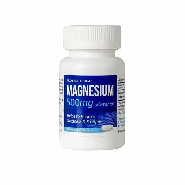 Protem Pharma Magnesium 500mg + Zinc 50mg Tablets, 60 Tablets