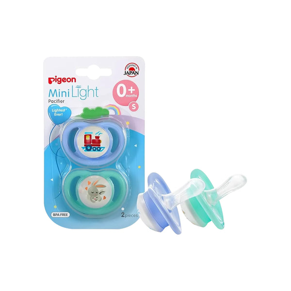 Pigeon Medium Minilight Pacifier for 0+ Months Baby Boy, 2 Pieces