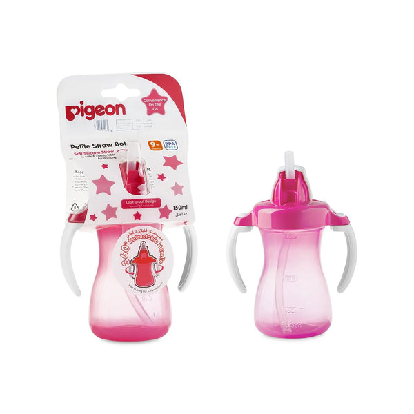 Pigeon Petite Straw Bottle 150Ml Blue +9 Months