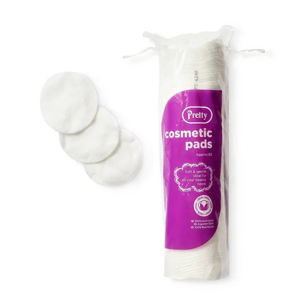 Pritty Cosmetics Skin Care Cleansing Cotton Pads, 80 Pieces
