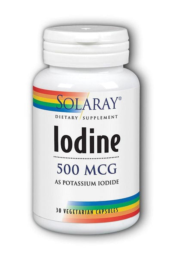 Solaray Iodine as Potassium Iodide 500mcg Capsules, 30 Capsules