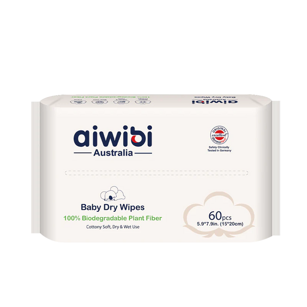 aiwibi baby dry wipes 60 pcs