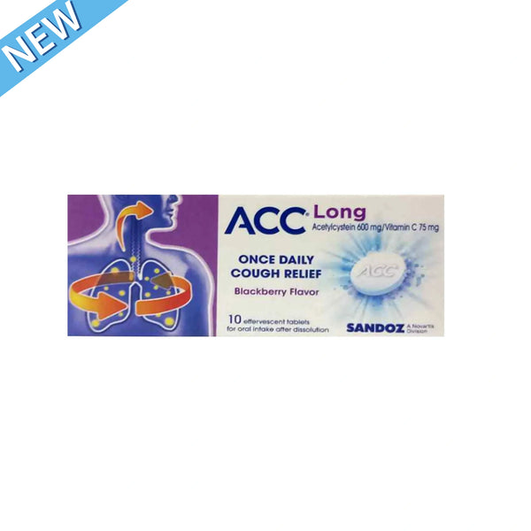 ACC Long 600 mg 10 Effervescent Tablets
