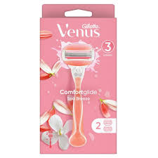 Gillette Venus Comfortglide Spa Breeze Women's Razor Handle + 2 Blade Refills