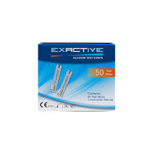 أشرطة اختبار الجلوكوز Exactive Vital 50 شريطًا