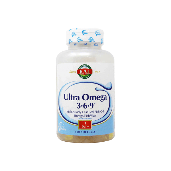 Kal Ultra Omega 3,6,9, 100 Softgels