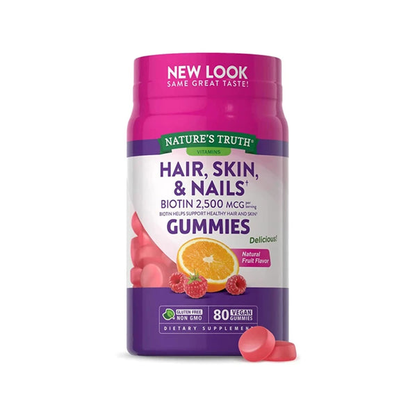 Nature's Truth HAIR, SKIN & NAILS 80 Vegan Gummies.