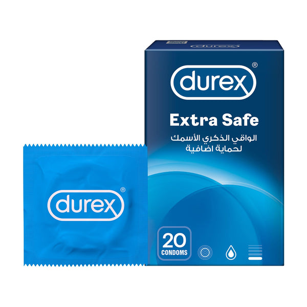 Durex Extra Safe Condoms for Men, 20 Pieces