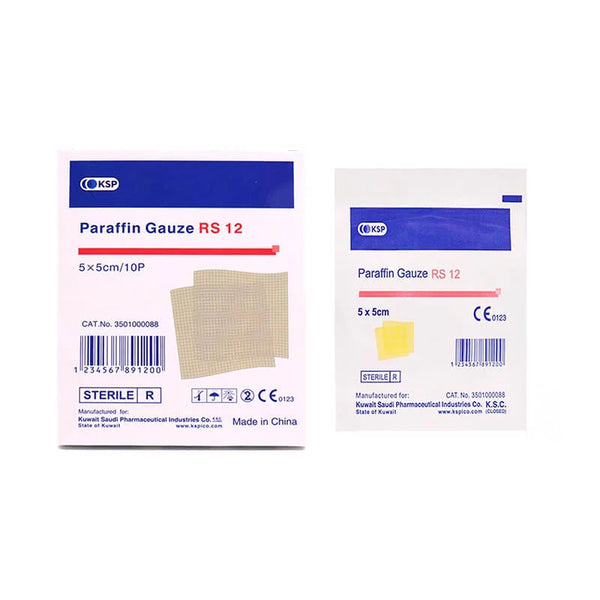 KSP Paraffin Gauze RS 12, 5cmx5cm, 10 Pieces