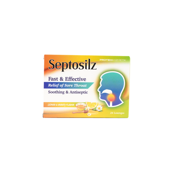 Septosilz lemon and Honey, 24 lozenges