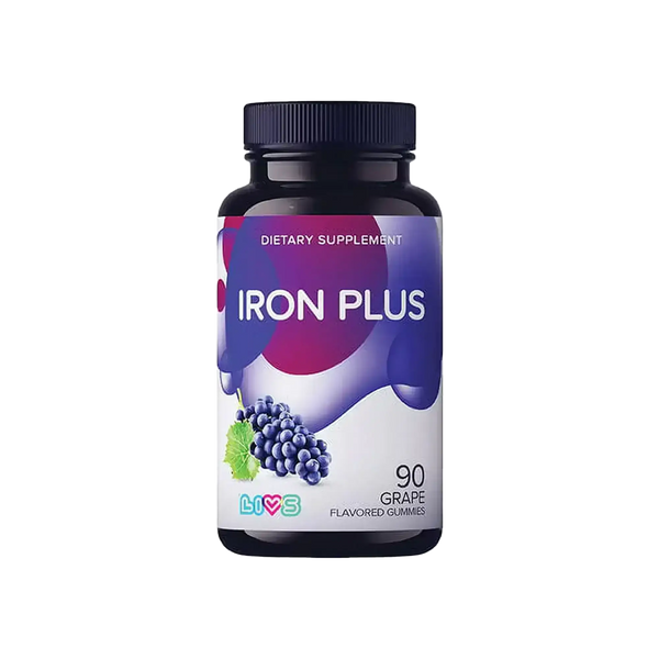 Livs Iron Plus Grape Flavored 90 Gummies