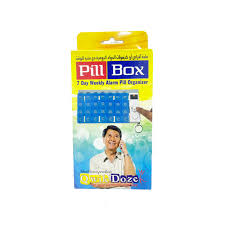 Qwik Doze Pill Box 7 Day Weekly Alarm Pill Organizer
