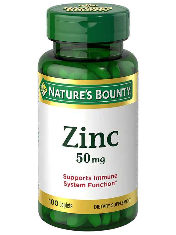 Nature's Bounty Zinc 50 mg 100 Tablets
