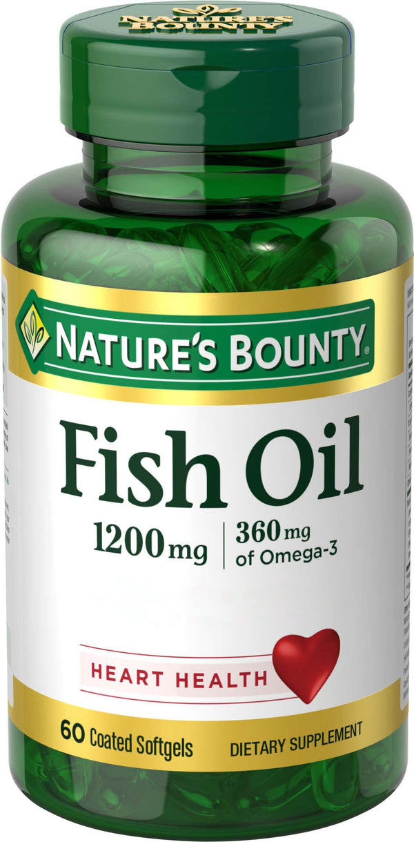 Nature's Bounty Odorless Fish Oil 1200mg 60 capsules