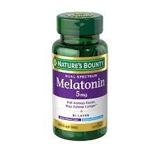 Nature's Bounty Dual Spectrum 5mg Melatonin Sleep Support Supplement, 60 Tablets