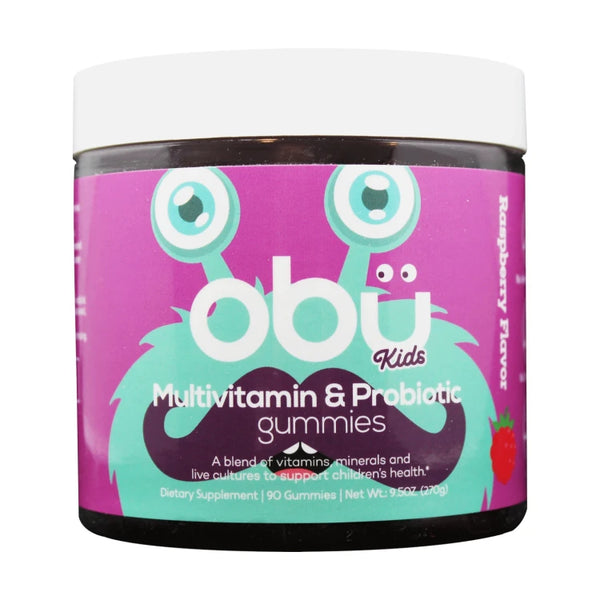 Obu Kids Multivitamin & Probiotic Gummies Raspberry, 90 Count