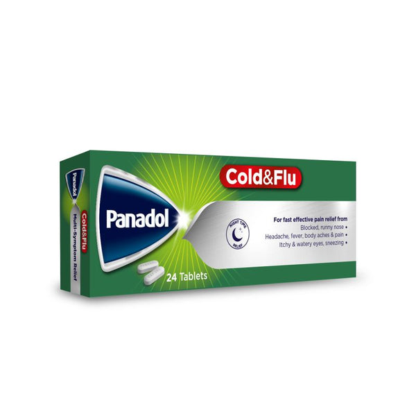 Panadol Cold & Flu Green Night Time Relief, 24 Tablets