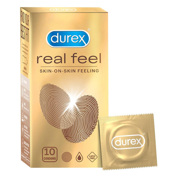 Durex Real Feel Condoms for Men, 10 Pieces