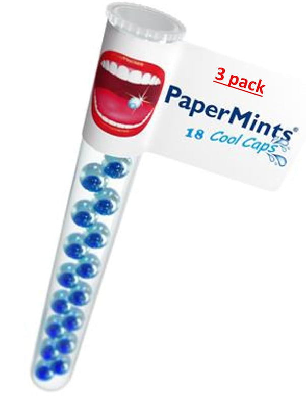 Papermints Cool Caps Mint Tube Sugar Free, 18 Pieces