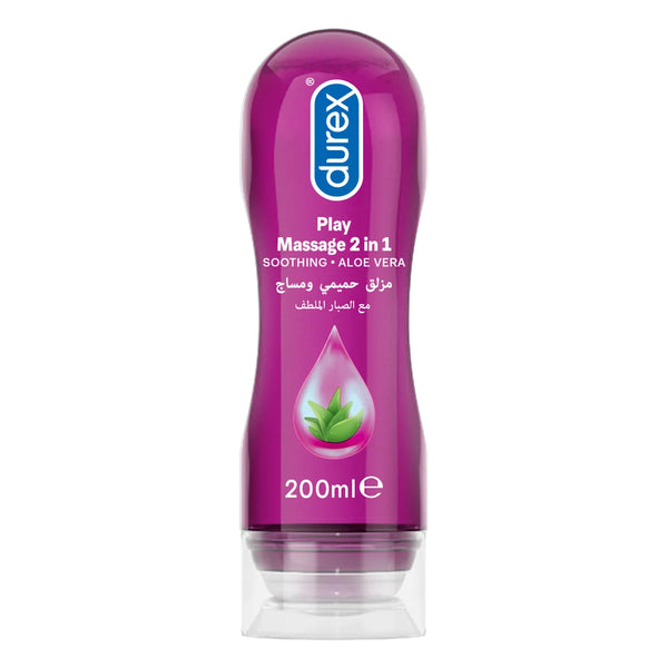 Durex 2-in-1 lubricant & Massage Gel with Aloe Vera, 200 ml